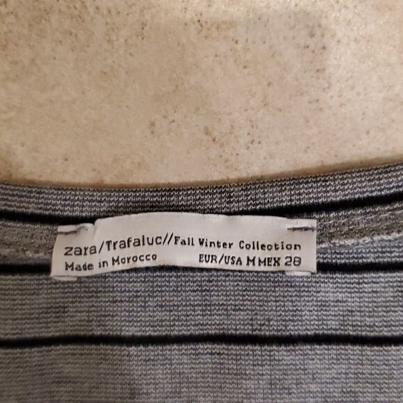 Zara Trafaluc gray and black tunic top - Picture 4 of 6